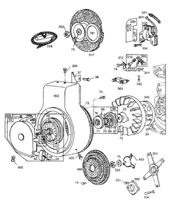 Blower Hsg,rewind,electrical Diagram and Parts List for 170432-2342-XX  Briggs and Stratton Engine